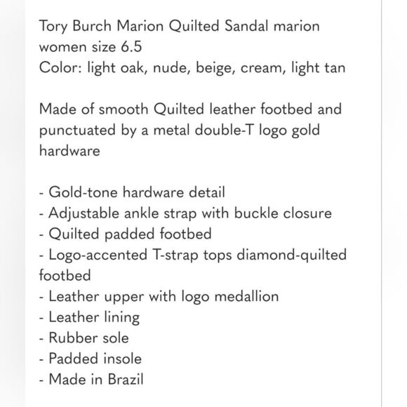 Tory Burch Quilted Marion Sandals, Size 9 - Picture 10 of 10